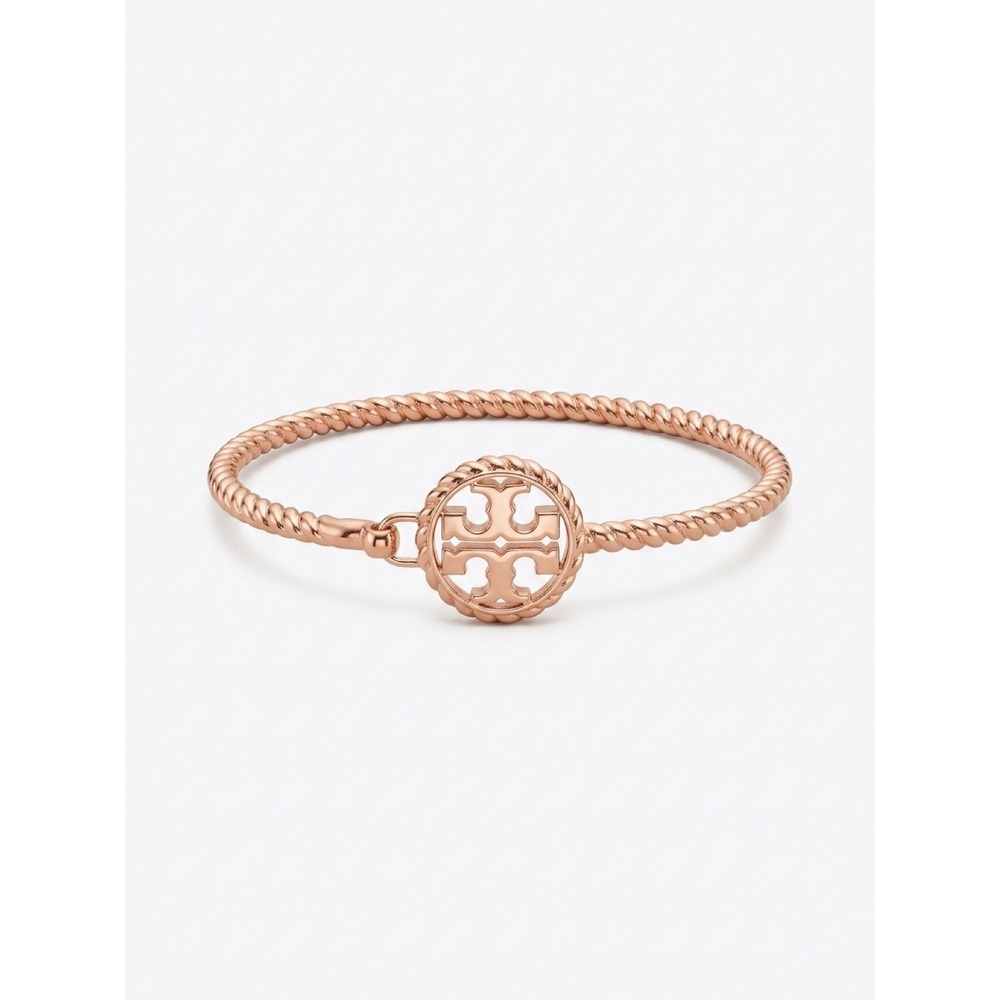 Tory Burch Rose Gold Hinge Logo Bracelet / NWT with Box & Dustbag / Gift Ready!